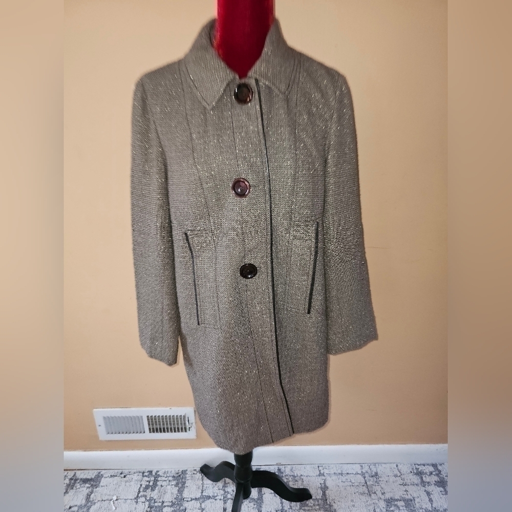 Michael Kors Brown Gold Accent Jacket SZ  6
